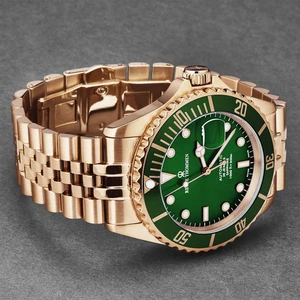 $3100 Hulk Revue Thommen Automatik 26 Jewels grünes Zifferblatt 42mm Gold SS Herrenuhr - Bild 1 von 24