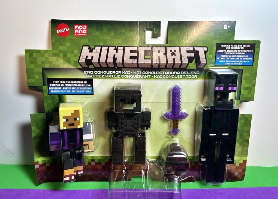 Minecraft Stray vs Polar Bear Craft A-Block Figure 2 Pack Mattel Mojang Studios