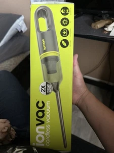 IonVac, Lightweight Handheld Cordless Vacuum Cleaner, USB Charging, Green - NEW - Picture 1 of 6