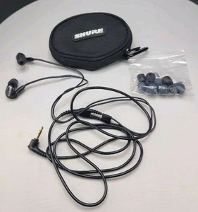 SHURE SE215 Odłączane profesjonalne słuchawki izolujące dźwięk - czarne - Zdjęcie 1 z 2