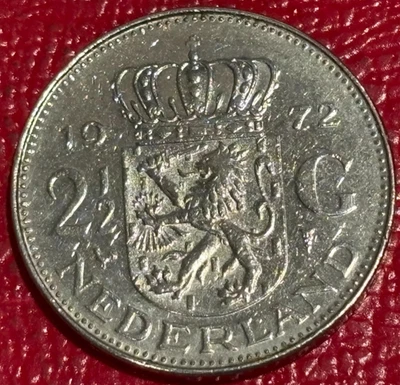 ALTA QUALIDADE XF/AU 1972 HOLANDA 2 1/2 FLORIM-JUL313 - Imagem 1 de 2