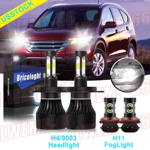 For Honda CRV CR-V 2007 - 2014 LED Headlight Fog Lights High Low Dual Beam Bulbs - Picture 1 of 13