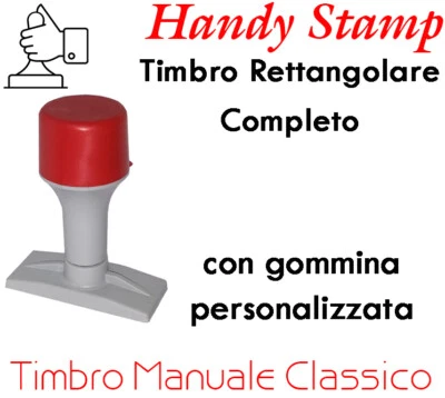 Timbro Manuale Rettangolare COMPLETO Personalizzato - Immagine 1 di 4