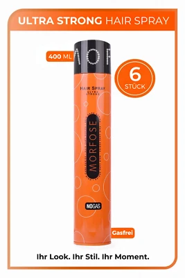 6x Morfose Ultra Strong No Gas Haarspray 400 ml • Ultra Halt Hair Spray Gasfrei - Bild 1 von 3