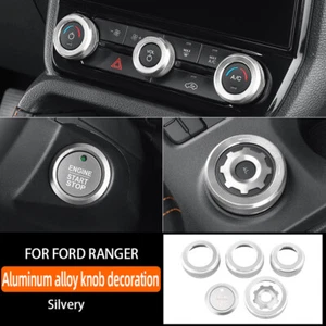 6PCS Air Conditioner/4WD/Audio Switch Knob Ring Cover Trim For Ford Ranger 2023+ - Picture 1 of 34