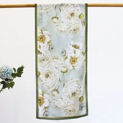 Pañuelo pañuelo pañuelo para el cuello de crepé de seda morera con estampado de pintura bufanda nuevo Foto 1 de 4