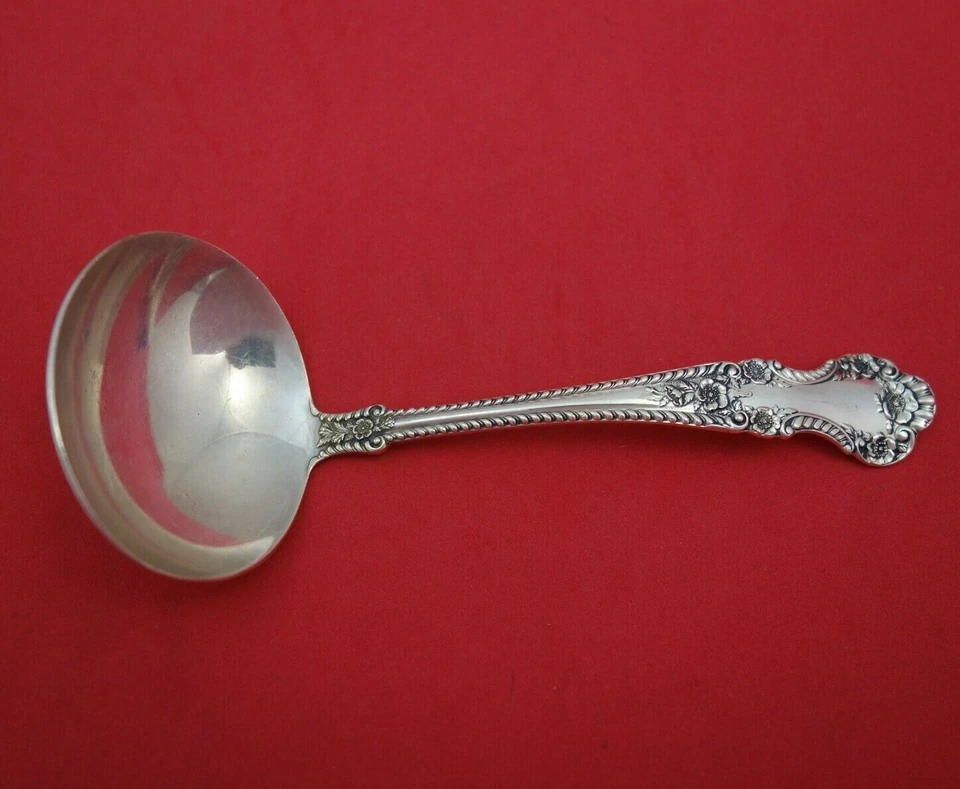 Concha de molho de prata esterlina English Rose by Durgin 6" porção vintage - Imagem 1 de 2