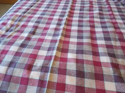  Vintage Plaid Fabric Flannel Remnant Fall Tones Red Tan Brown - Image 1 of 2