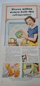 1949 National Association of Ice Industries lettuce refrigerator ad - Imagen 1 de 1