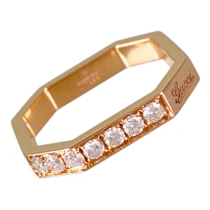 GUCCI Octagonal Rose gold diamond Ring - Picture 1 of 12