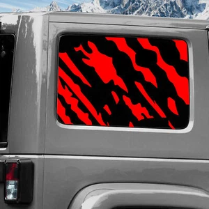 Rear Window Wrap Graphic Decal for Jeep Wrangler 2011-2020 SPLASH RED - Picture 1 of 1
