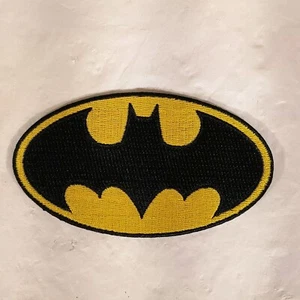 Batman Logo DC Comics Embroidered Sew/Iron-on Patch 3.75" x 2.2" Biker Vest - Picture 1 of 3