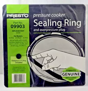 Original Presto 09903 Schnellkochtopf Dichtung Dichtring & Stopfen 50296 - Bild 1 von 9