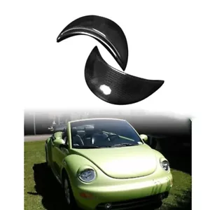 Real Carbon Fiber Headlight Eyebrows Eyelid Cover For VW Volkswagen Beetle 98-10 - Picture 1 of 8