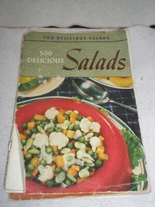 1941 Cookbook 500 DELICIOUS SALADS  Culinary Arts Institute - Picture 1 of 12