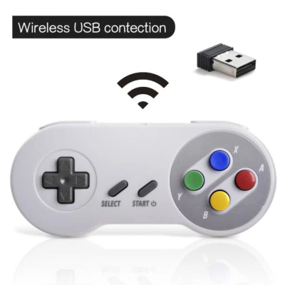 Wireless SNES Controller Gamepad + USB Receiver Retro for PC MAC Raspberry Pi