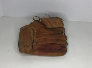 VTG Left Hand Wilson Fieldmaster Softball Glove USA Nylon Stitched Mitt Worn - Foto 1 di 5