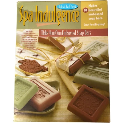 Spa Indulgence Embossed Bar Soap Kit Plumeria Beautiful Gifts Activity Craft - Image 1 of 4