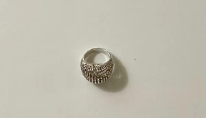 Vintage sterling silver 925 dome woven mesh ring size 6 - Picture 1 of 5