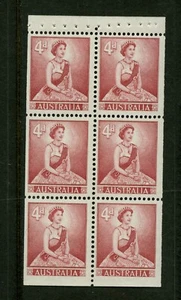 Australia 1959-64 Scott # 318a Mint Never Hinged Booklet Pane - Picture 1 of 1