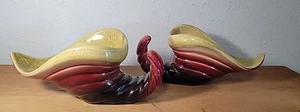 MCM Vintage Hull USA Pottery Cornucopia Vase Planter Horn of Plenty #64 - Picture 1 of 11