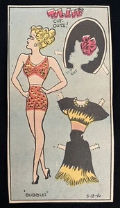 Tillie the Toiler Paper Doll, 1946 Sunday Funny Newspaper Feature, VTG - Bild 1 von 1