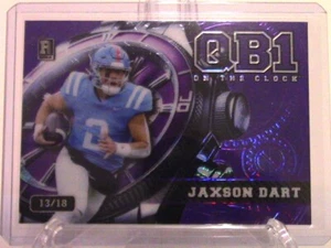 #1831 Jaxson Dart 2025 WC On the Clock #OCW-PL-JD1 Purple 13/18 Rookie Giants - Picture 1 of 2