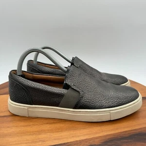Frye Ivy Shoes Womens 8.5 Pewter Leather Slip On Comfort Casual Flat Sneakers - Picture 1 of 11