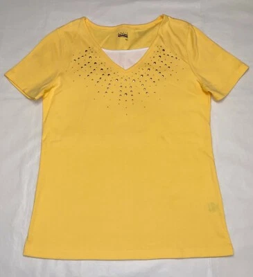 Women's Fashion 2-Fer V-Neck Short Sleeve Top: S-M - Image 1 of 2