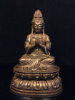 Old Tibet Buddhism Bronze Gilt Kwan-yin Guan Yin Goddess Boddhisattva God Statue
