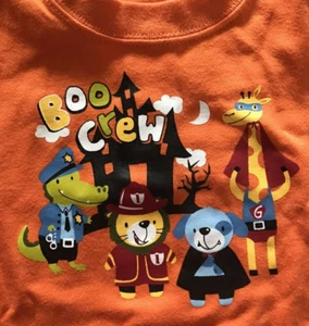 Maglietta Maglietta Halloween Bambino Ragazzo Manica Lunga Boo Crew Animali Nuova 18 Mesi - Foto 1 di 2