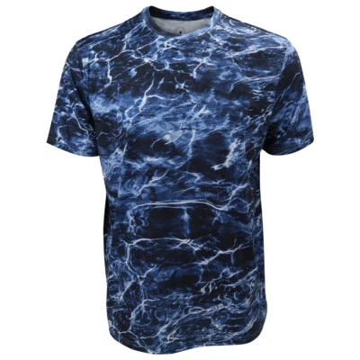 Paramount Mossy Oak Elements Quick Dry Short Sleeve Fishing Shirt (Marlin Blue)