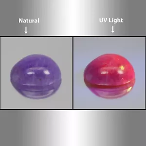 1,64 ct QUALITÀ SUPERIORE! CABOCHON PIETRA PREZIOSA HACKMANITE NATURALE - Foto 1 di 3