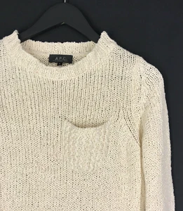 Women's APC Rue Madame Paris Jumper Beige Cotton Pullover Knit Sweater Size S - Picture 1 of 6