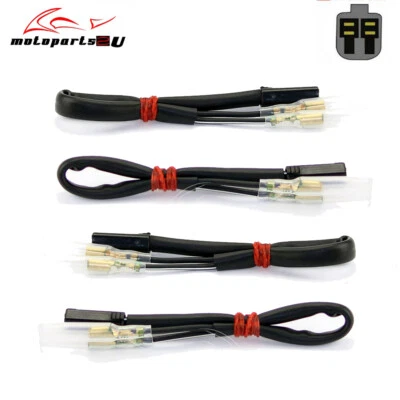 4PCS Turn Signal Indicator Wire Adapter Plug Connector For Suzuki DRZ400 SV650 - Image 1 of 4
