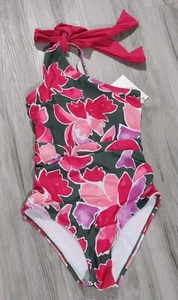 NWT Grace Karin Pink Floral 1 piece bathing suit Swim Suit Tummy Control Size S - Picture 1 of 13