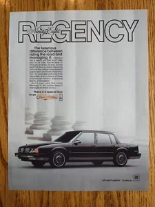 Oldsmobile Regency Ninety-Eight luxury vehicle, 1986 Vintage Print Ad - Picture 1 of 1