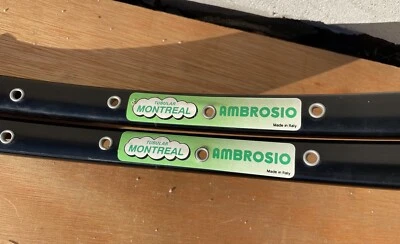 Ambrosio Montreal Tubular Rims - 40 Spoke, Black Anodised - NOS - Image 1 of 4