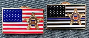 USSS - United States Secret Service - schwer zu bekommen US Flagge SET Vintage Anstecknadel - Bild 1 von 1
