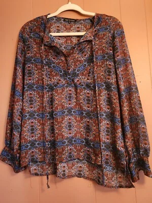 Blusa/Top Violeta & Claire Para Mujer Med Transparente Boho Multicolor Manga Larga Foto 1 de 4