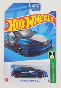 Hot Wheels Nissan Leaf Nismo RC_02 HW Green Speed Blue NOC - Picture 1 of 5