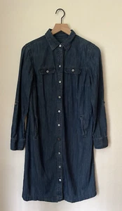 Talbots Dress Women 4 Blue Denim Jean Classic Preppy Classic Button Long Sleeve - Picture 1 of 11