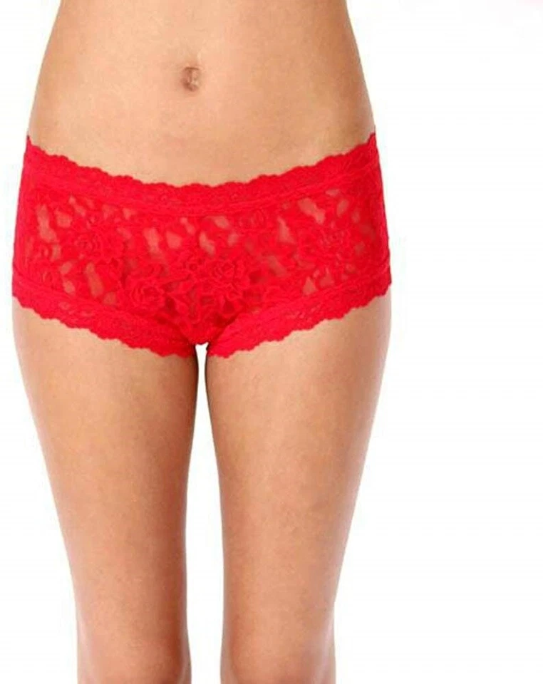 Hanky Panky Women's 174054 Signature Lace Boyshort Panty Red Size L - Image 1 of 1