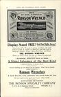 1910 Paper Ad Car Auto Ronson Wrench Newark N J Grinnell Rist Fit Gloves Iowa