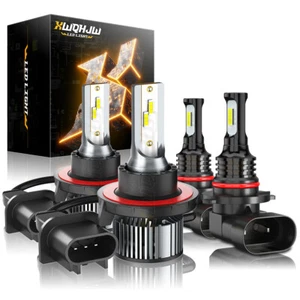For 2004-2014 Ford F150 6000K LED Headlight Hi/Lo Fog Light 4 Bulbs Combo kits - Picture 1 of 15