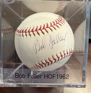 Bob Feller signed handsigniert Baseball HOF gewählt 1962 verstorben 2010 zertifiziert - Bild 1 von 5
