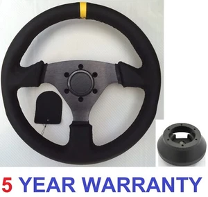 LEDERLENKRAD UND BOSS KIT PASSEND FÜR FORD FIESTA MK6 MK7 FOCUS MK1 MK2 MK3 - Bild 1 von 9