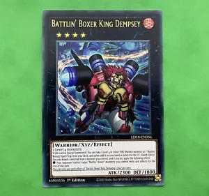 Yu-Gi-Oh! Battlin' Boxer King Dempsey LD10-EN036 Ultra Raro 1a Edición Como Nuevo - Imagen 1 de 4