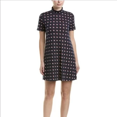 Vestido recto para mujer Bcbgeneration punteado azul pequeño Foto 1 de 4