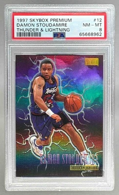 8962 Damon Stoudamire 1997 Skybox Premium Thunder & Lightning PSA 8 Foto 1 de 3